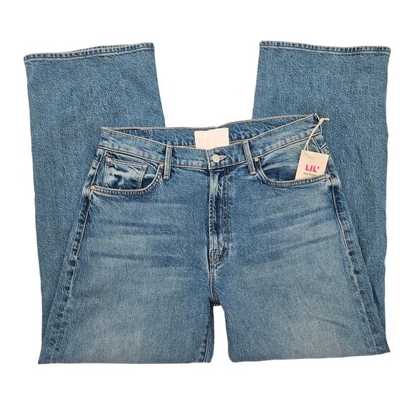 MOTHER Lil Dodger‎ Ankle High-Rise Straight-Leg Jeans Strike a Pose 31 - Picture 4 of 14